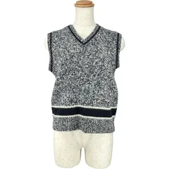 クリスチャン・ディオール Christian Dior シグネチャーロゴカシミヤ混ニットベスト 054T01AM303 グレー ウール レディース ベストのサムネイル