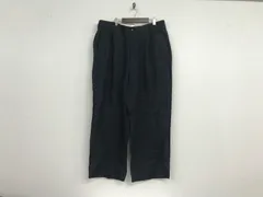 本物イールEELリネン麻デカビッグワイドスラックスパンツメンズサーフアメカジミリタリーストリートスケーターワークビジネススーツモードゴルフドレスバイカー黒ブラック3日本製Lのサムネイル