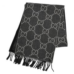 美品GUCCI マフラーGG ジャガード ロゴ リバーシブル - メルカリ