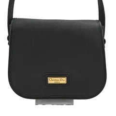 【中古】ディオール ハニカム ショルダーバッグ ポシェット ミニバッグ ブラック Bランク di8919ba