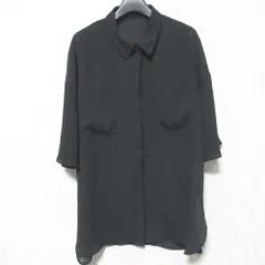 美品 25SS STYLE DELI スタイルデリ シアー楊柳ワイドスリーブシャツ 235807 サイズF ブラック レディース 古着 中古 USEDのサムネイル