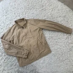 無印良品（MUJI） M3SD205 撥水 ジップアップジャケット スイングトップ メンズアウター フロントジップ 左右ポケットあり 袖口ボタン調節可 ブルゾン コットン100% ベージュ M メンズのサムネイル