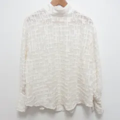 良品 COEL コエル スタンドカラー シアー ブラウス サイズF ホワイト レディース 古着 中古 USEDのサムネイル