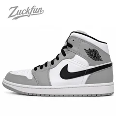 ビックサイズ 29cm NIKE AIR JORDAN 1 MID LIGHT SMOKE GREY WHITE/BLACK エア ジョーダン 1 ミッド ライトスモークグレー ホワイト 白 ブラック 黒 メンズ ナイキ スニーカー U11374のサムネイル