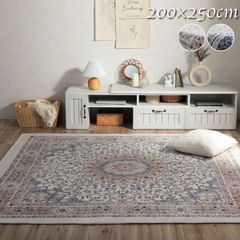 ペルシャ絨毯 本物 手織りナイン 9La 56×90 玄関マットシルク&ウール