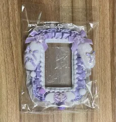 リボン レース 硬質ケースデコ デコケース トレカホルダー 硬貨ケース、トレカスリーブ ハンドメイド 犬 うさぎ パープル 星
