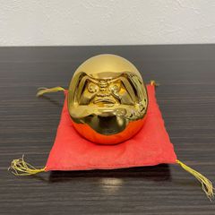 E-壁 24KGP 金メッキ だるま 置物 縁起物 重厚感 達磨 大師 ゴールド