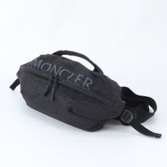 最高峰ライン/新品】モンクレール ボディバッグ 黒 ビッグロゴ 正規品