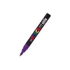 （まとめ） 三菱鉛筆 ユニ ポスカ 細字（0.9-1.3mm） PC-3M.12 紫 1本入 〔×10セット〕