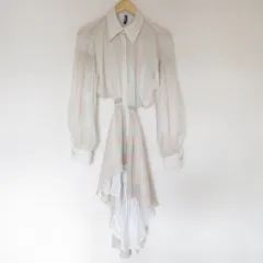 美品 AULAAILA アウラアイラ シフォン プリーツワンピース マルチカラー レディース 古着 中古 USEDのサムネイル