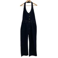 美品 ROLLA'S ローラス HALTER JUMPSUIT ジャンプスーツ デニム オーバーオール R43V01 M インディゴ レディース 古着 中古 USEDのサムネイル