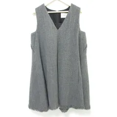 美品 23AW IENA イエナ 辻直子コラボ [n]ツイードミニドレス ノースリーブ ワンピース 23040900602040 サイズ38 グレー レディース 古着 中古 USEDのサムネイル