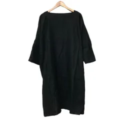 美品 nest Robe ネストローブ 起毛 リネン ドルマン ワンピース Free ブラック レディース 古着 中古 USEDのサムネイル