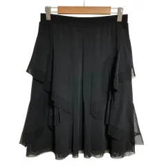 良品 VIVIENNE TAM ヴィヴィアンタム フリルデザイン パワーネットスカート 38 ブラック レディース 古着 中古 USEDのサムネイル