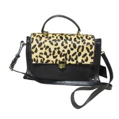 新品未使用】イタリア製 ハラコ ヒョウ柄 2way バッグ ミラノ Y2K 