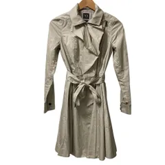 良品 ARMANI EXCHANGE アルマーニエクスチェンジ ベルト付き デザイントレンチコート サイズXS ベージュ レディース 古着 中古 USEDのサムネイル