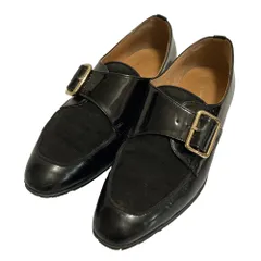 美品 Au BANNISTER オゥバニスター アイスマンソール モンクストラップシューズ ローファー サイズ37 約23.5cm ブラック レディース 古着 中古 USEDのサムネイル