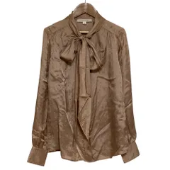 美品 MARC JACOBS マークジェイコブス ドットジャガード リボンブラウス サイズ0 ベージュ レディース 古着 中古 USEDのサムネイル
