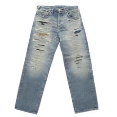 TSY RIPPED WIDE STRAIGHT DENIM INDIGO - メルカリ