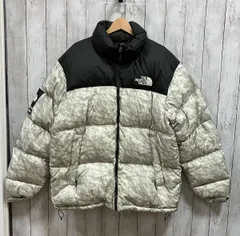 THE NORTH FACE/ダウンジャケット/×Supreme/19AW Paper Print Nuptse Jacket/ND91806/グレー×総柄/サイズXL
