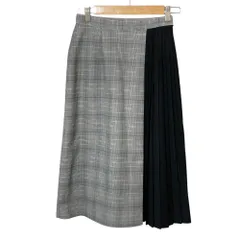 美品 23AW AMACA アマカ ストレッチプリーツコンビスカート グレー 36 ブラック レディース 古着 中古 USEDのサムネイル