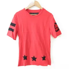 良品 HYDROGEN ハイドロゲン スカル スター ナンバリング 半袖 クルーネック Tシャツ トップス カットソー 小さいサイズ XXS レッド レディース 古着 中古 USEDのサムネイル
