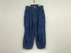 本物エドウィンEDWINコットンデカビッグカーゴデニムパンツメンズサーフアメカジミリタリーストリートスケーターワークビジネススーツモードゴルフドレスバイカー青ブルーXL