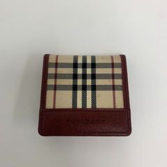 BURBERRY バーバリー ノバチェック カードケース ボルドー 本物 - メルカリ