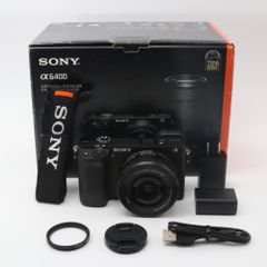 SONY α6400 ダブルズームレンズキット ブラック + おまけレザーケース