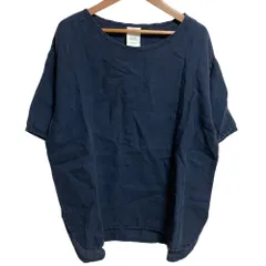 美品 Veritecoeur ヴェリテクール ショートスリーブリネンカットソー ネイビー レディース 古着 中古 USEDのサムネイル
