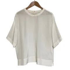 美品 25AW  カリテ ストレッチデシンTブラウス サイズF ホワイト レディース 古着 中古 USEDのサムネイル