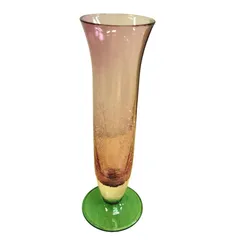 X05070 一輪挿し 北一硝子 花瓶 フラワーベース グラデーション クラック加工 花器 フラワースタンド