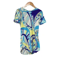 美品 EMILIO PUCCI エミリオプッチ バックジップ カットソー サイズ34 ブルー レディース 古着 中古 USEDのサムネイル