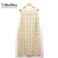 タグ付き/未使用/'S Max Mara/エスマックスマーラ/リネン混/コットン/チェック柄切替/ワンピース/サイズ38/レディース/FB1650のサムネイル