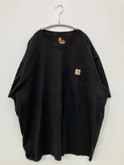 Carhartt カーハート Tシャツ/カットソー 2XL ブラック 無地 ワンポイント ブランドロゴ ミドル丈 半袖 クルーネック(丸首) メンズ