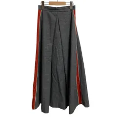 美品 PAMEO POSE パメオポーズ SIDE LINE SKIRT PLAID チェック サイドライン ロングスカート Sサイズ グレー レディース 古着 中古 USEDのサムネイル