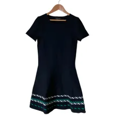 美品 ARMANI EXCHANGE アルマーニエクスチェンジ ニットワンピース P ブラック レディース 古着 中古 USEDのサムネイル