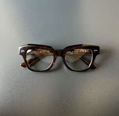 新品未使用】杉本圭 べっ甲フレーム マット 鯖江産メガネ ブラウンSU
