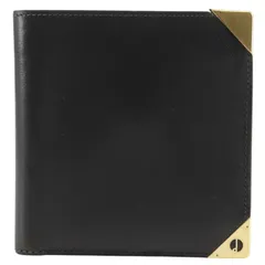 【Dunhill】ダンヒル レザー 黒 メンズ 二つ折り財布