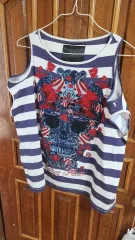 PHILIPP PLEIN(フィリッププレイン) ストライプ Tシャツのサムネイル