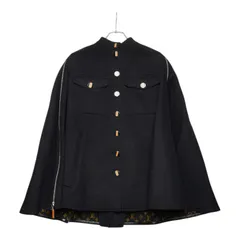 ルイ ヴィトン モノグラム ポンチョ ケープ コート サイズ40 ブラック ウール シルク レーヨン キュプラ レディース LOUIS VUITTON【253-71727】のサムネイル