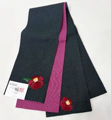 新品 未使用 粋と粋 IKI to SUI 花柄 リバーシブル 麻帯 半幅帯 - メルカリ