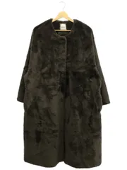 CLANE (クラネ) NO-COLLAR FUR COAT ノーカラーファーコート 15101-0171 ブラウン 2