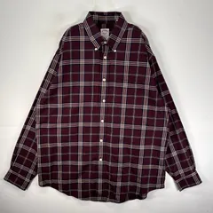 古着 ブルックスブラザーズ Brooks Brothers  ボタンダウン 胸ポケット L  レッド系 チェック メンズのサムネイル