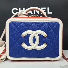 CHANEL ショルダーバッグ 青 赤有卡27开a - メルカリ