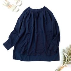 極美品✨定価1.6万❤️ ネイビー 洗える コットンシルクローン 