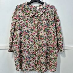GUY ROVER 小花柄シャツ 七分袖 イタリア製 ストレッチ 古着 - メルカリ