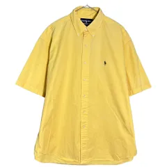 RALPH LAUREN ラルフローレン BLAKE ボタンダウンシャツ イエロー(メンズ L)中古 古着 Y1393