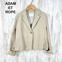 ADAM ET ROPE  アダムエロペ リネン 麻 キャンバス ショートジャケット ベージュのサムネイル