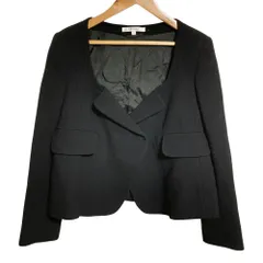 美品 CARVEN カルヴェン オープンカラーショートジャケット 38 ブラック レディース 古着 中古 USEDのサムネイル